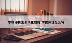 学校评价怎么填比较好,学校评价怎么写