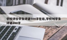 学校评价学生评语500字左右,学校对学生评语200字