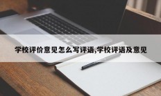 学校评价意见怎么写评语,学校评语及意见