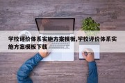 学校评价体系实施方案模板,学校评价体系实施方案模板下载