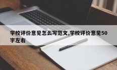 学校评价意见怎么写范文,学校评价意见50字左右
